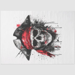 Buccaneer Pirate Red Bandanna Decoupage Tissue Paper