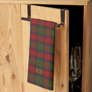 Buccleuch Official Tartan with monogram / name Tea Towel