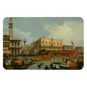 Bucentaur's Return Palazzo Ducale Canaletto Fine Magnet