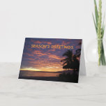 Bucerias Beach Christmas Card<br><div class="desc">Season's Greetings card from Bucerias,  Mexico. Words on the front and inside can be customised with your own selection.</div>