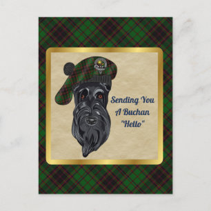 Buchan Clan Badge & Tartan Postcard