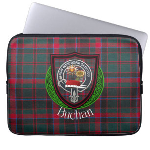 Buchan Scottish Clan Tartan and Crest Laptop Sleeve