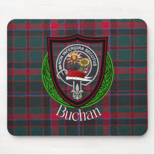Buchan Scottish Clan Tartan and Crest Mouse Pad
