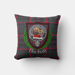 Buchan Scottish Clan Tartan Crest Cushion