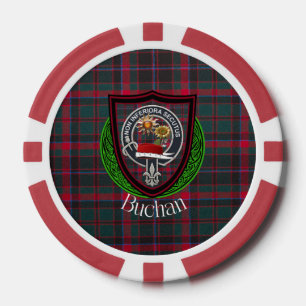 Buchan Scottish Clan Tartan & Crest Poker Chips