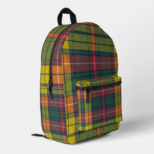 Buchanan Ancient Tartan Pattern  Printed Backpack (Back Corner Left)