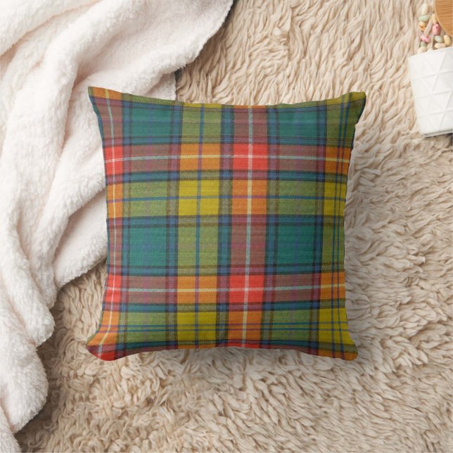 Buchanan Ancient Tartan Pattern Throw Pillow (Blanket)