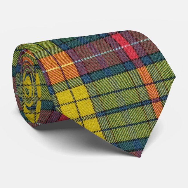 Buchanan Ancient Tartan Pattern Tie (Rolled)