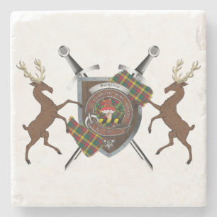 Buchanan Clan Badge & Tartan Coasters