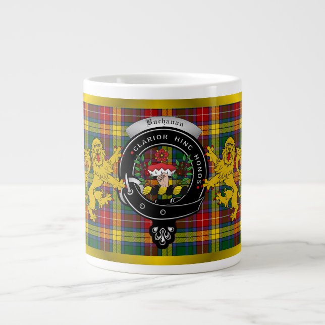 Buchanan Clan Badge & Tartan Jumbo Mug (Front)