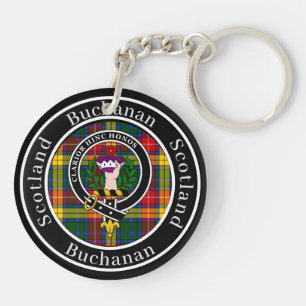 Buchanan Clan Badge & Tartan Key Ring