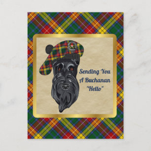 Buchanan Clan Badge & Tartan Postcard