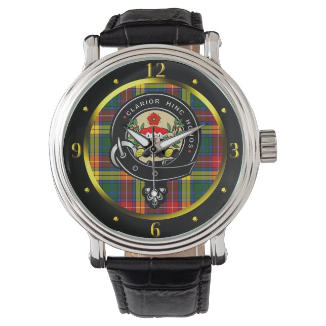Buchanan Clan Badge & Tartan Watch (Front)