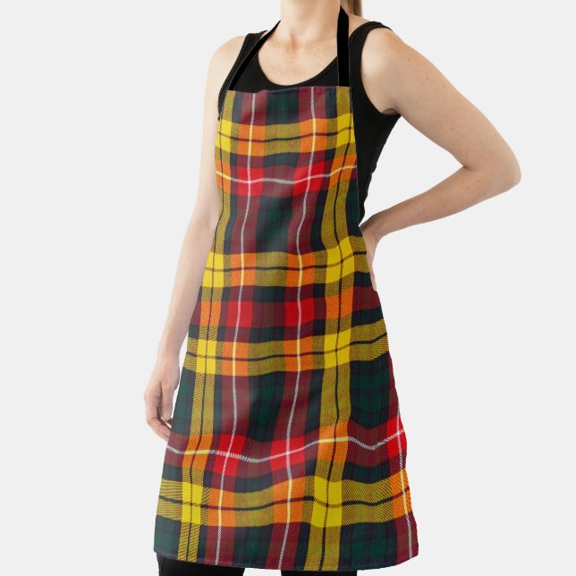 Buchanan Clan Modern Tartan Apron (Insitu)
