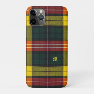 Buchanan Clan Plaid Scottish Pattern Monogram iPhone 11 Pro Case