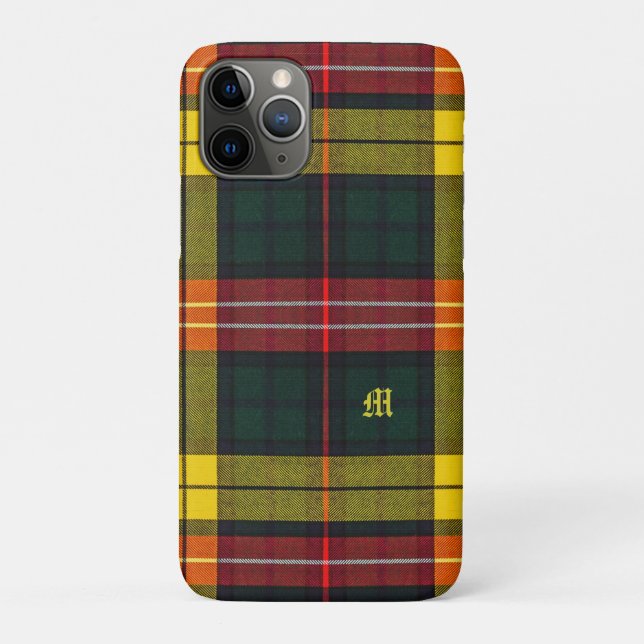 Buchanan Clan Plaid Scottish Pattern Monogram Case-Mate iPhone Case (Back)