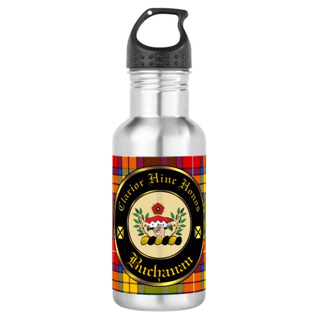 Buchanan Clan Stainless Steel Water Bottle (Front)