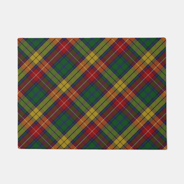 Buchanan Clan Tartan Plaid Pattern Doormat (Front)
