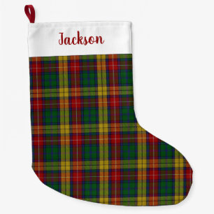 Buchanan Clan Tartan Plaid Pattern Large Christmas Stocking
