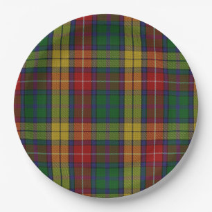 Buchanan Clan Tartan Plaid Pattern Paper Plate