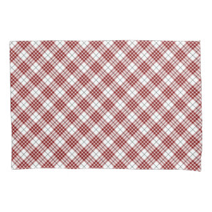 Buchanan clan tartan red white plaid pillowcase