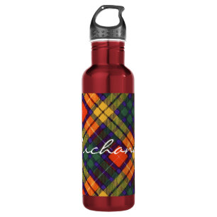 Buchanan Family clan Plaid Scottish kilt tartan 710 Ml Water Bottle