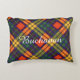 Buchanan Family clan Plaid Scottish kilt tartan Decorative Cushion
