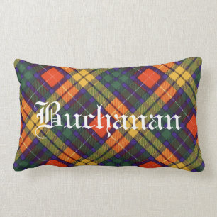 Buchanan Family clan Plaid Scottish kilt tartan Lumbar Cushion