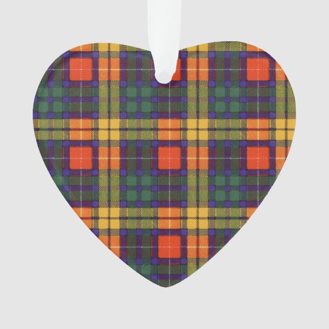 Buchanan Family clan Plaid Scottish kilt tartan Ornament (Front)