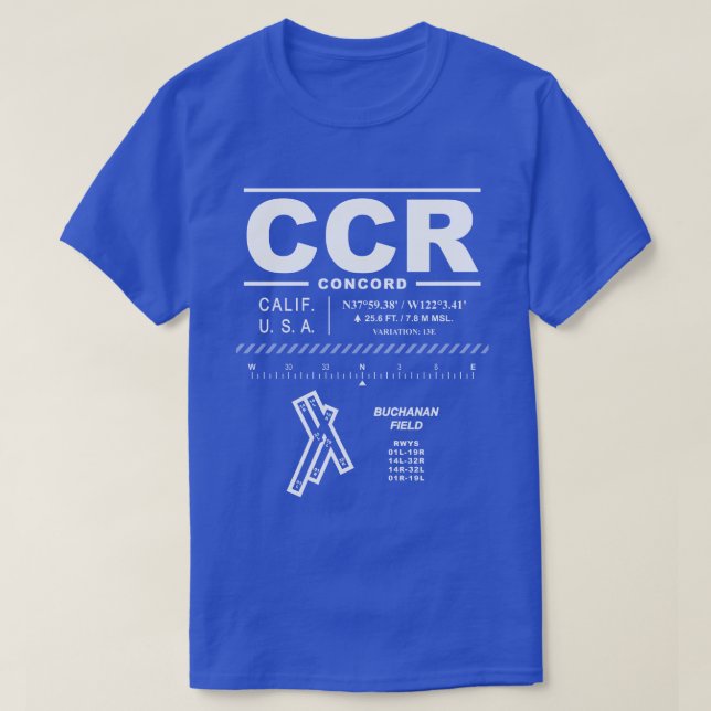 Buchanan Field Airport CCR T-Shirt (Design Front)