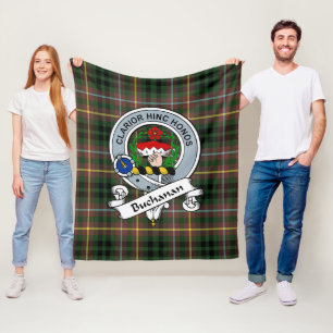 Buchanan Hunting Clan Badge Tartan Plaid Fleece Blanket