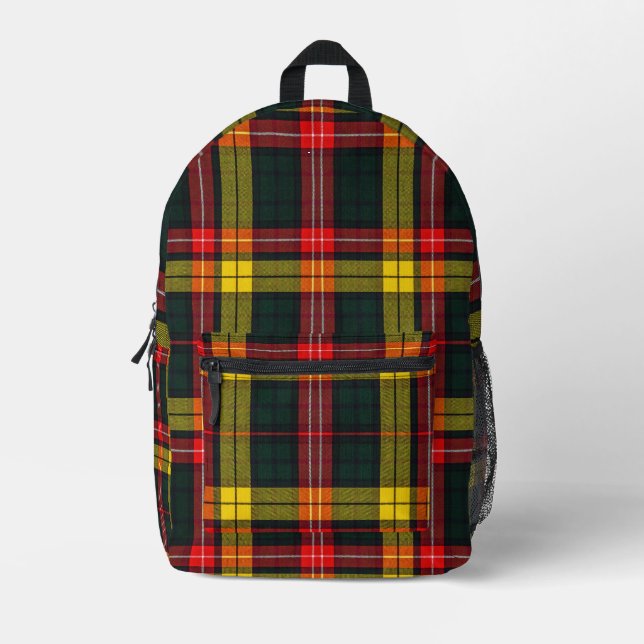 Buchanan Modern Tartan Printed Backpack (Front)