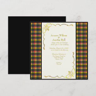 Buchanan Modern Tartan Wedding Invitation