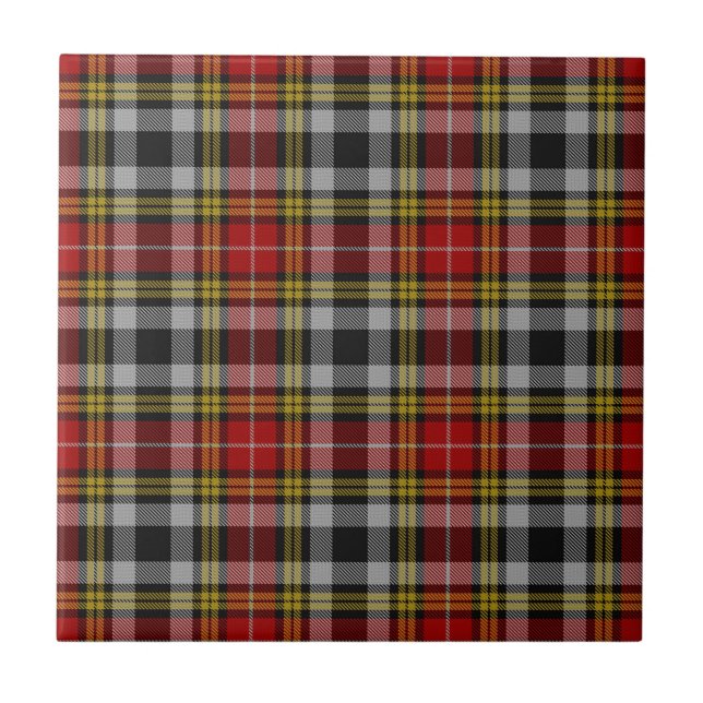 Buchanan Old Dress Scottish Clan Tartan Plaid Ceramic Tile (Front)