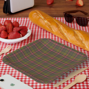 Buchanan Scottish Clan Tartan  Paper Plate