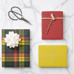 Buchanan  Scottish Clan Tartan Wrapping Paper Shee<br><div class="desc">I have carefully chosen the most popular Scottish Clan Tartans to offer you. If you see a tiny flaw or smudge on the cloth, that is only natural. I tried to make them all perfectly matched as best as I could. All of these blankets are made so that you can...</div>