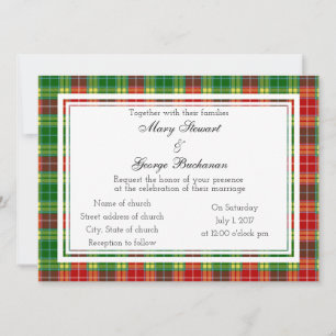Buchanan Scottish Wedding Invitation