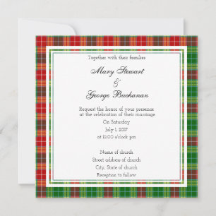 Buchanan Scottish Wedding Square Invitation