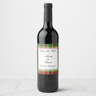 Buchanan Scottish Wedding Wine Label