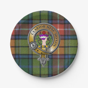 Buchanan Tartan & Badge Paper Plate