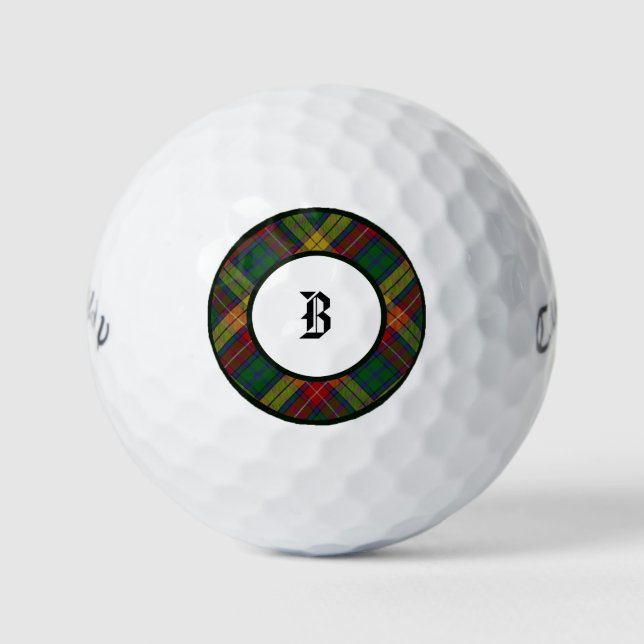 Buchanan Tartan Clan Plaid Golf Balls (Front)