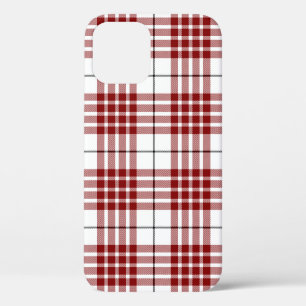 Buchanan tartan red white plaid iPhone 12 case