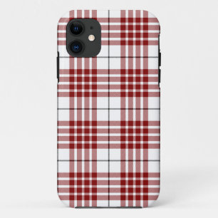 Buchanan tartan red white plaid iPhone 11 case