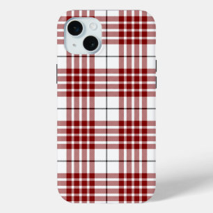 Buchanan tartan red white plaid iPhone 15 mini case