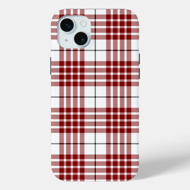 Buchanan tartan red white plaid Case-Mate iPhone case (Back)