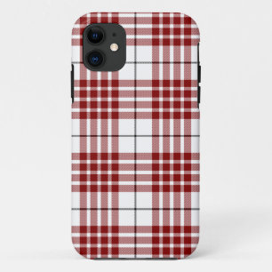 Buchanan tartan red white plaid iPhone 11 case