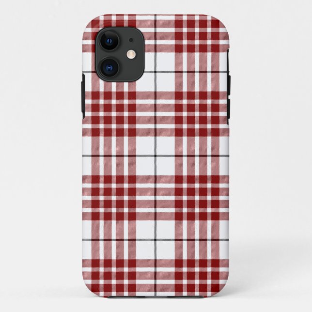 Buchanan tartan red white plaid Case-Mate iPhone case (Back)