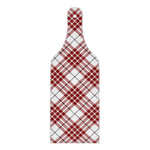 Buchanan tartan red white plaid cutting board