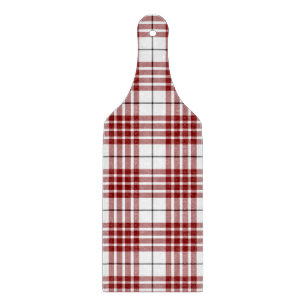 Buchanan tartan red white plaid cutting board