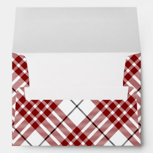 Buchanan tartan red white plaid envelopes